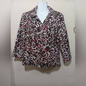 Charter Club Leopard Print Button-Down Shirt